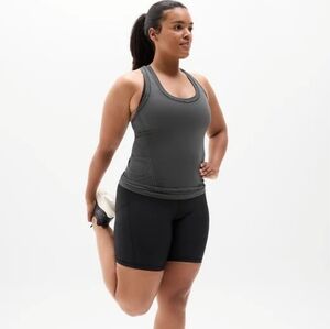 Athleta Womans Mini Striped Athletic Racerback Tank Top Size Med Workout